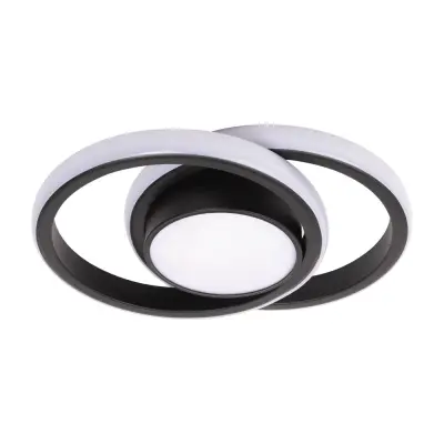Plafoniera vista led 38w ip20, negru, erste